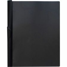 Business Source Letter Report Cover - 8 1/2" x 11" - 30 Sheets Capacity - Vinyl - Black - 1 Each