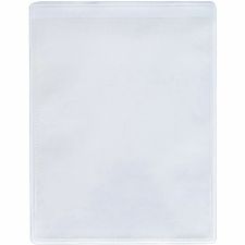 Business Source Self-Adhesive Shop Ticket Holders, 8.5"H x 11"W, Vinyl, Clear, 50 / Box