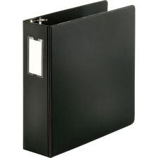 Business Source Slanted D-Ring Binders, 3" Ring, Black