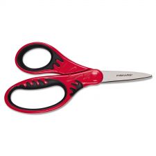 Fiskars Kids Softgrip Scissors, Left/Right Handed, Pointed Tip, 5" Long, 1.75" Cut Length, Randomly Assorted Handle Color