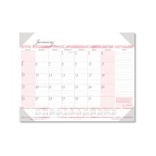 House of Doolittle Recycled Monthly Desk Pad Calendar, Breast Cancer Awareness Artwork, 22 x 17, Black Binding/Corners,12-Month (Jan-Dec): 2026