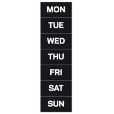 MasterVision Magnetic Days Of The Week, 1" x 2", Pack Of 7