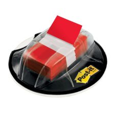 Post-it Flags in Desk Grip Dispenser, 1" x 1 -11/16", Red, 200 Flags