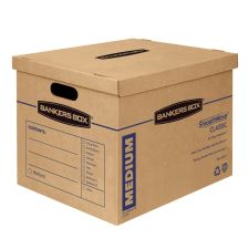 Bankers Box SmoothMove Classic Moving & Boxes With Lift-Off Lids, 14" x 15" x 18", Kraft, Case Of 8