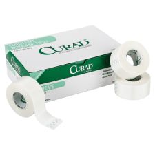 CURAD Cloth Silk Adhesive Tape, 2" x 10 Yd., 6 rolls/box White
