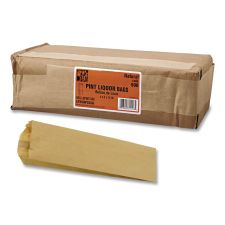 General Grocery Paper Bags for Liquor Takeout, Pint Size, 35# Basis Weight, 3.75" x 2.25" x 11.25", Kraft, 500/Bundle