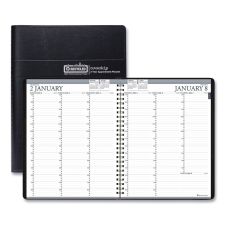 House of Doolittle Recycled Professional Weekly Planner, 15-Minute Appts, 11 x 8.5, Black Wirebound Soft Cover, 24-Month: Jan 2026 to Dec 2027