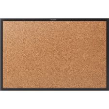 Quartet Classic Cork Bulletin Board, 48" x 36", Aluminum Frame With Black Finish