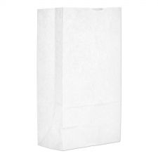 Ross & Wallace Paper Products Grocery Paper Bags, 12# Size, 40# Basis Weight, 7" x 4.38" x 13.75", White, 500/Bundle