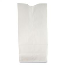 Ross & Wallace Paper Products Grocery Paper Bags, 2# Size, 30# Basis Weight, 4.13" x 2.63" x 7.88", White, 500/Bundle