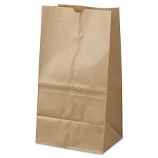 Ross & Wallace Paper Products Grocery Paper Bags, 25# Squat Size, 40# Basis Weight, 8.25" x 5.25" x 16.13", Kraft, 500/Bundle