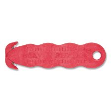 San Jamar Klever Kutter Safety Cutter, 3 Razor Blades, 1" Blade, 4" Plastic Handle, Red