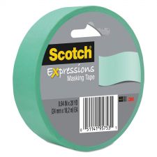Scotch Expressions Masking Tape, 3" Core, 0.94" x 20 yds, Mint Green