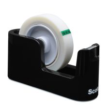 Scotch Tape Dispenser, 3" to 1" Core, Black