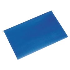SKILCRAFT Hanging File Folders, 1/5 Cut, 2" Expansion, Legal Size, Blue, Box Of 25 Folders (AbilityOne 7530-01-357-6856)