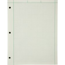 Ampad Green Tint Engineer's Quadrille Pad, 8 1/2" x 11", Quadrille Ruled, 200 Sheets, Green