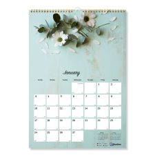 Blueline Romantic Wall Calendar, Floral Photography, 12 x 17, White/Multicolor Sheets, 12-Month (Jan to Dec): 2026