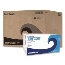 Boardwalk Exam Vinyl Gloves, Powder-Free, X-Large, 3.6 mil Thick, 9.5" Long, Clear, 100/Box, 10 Boxes/Carton