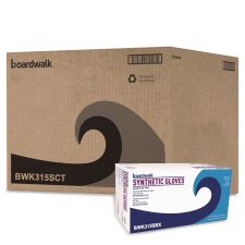 Boardwalk Powder-Free Synthetic Vinyl Gloves, Small, 4 mil Thick, 9.5" Long, Cream, 100/Box, 10 Boxes/Carton