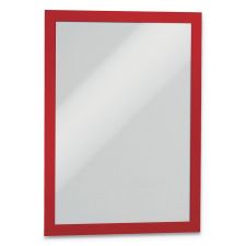 Durable DURAFRAME Sign Holder, 8.5 x 11, Red Frame, 2/Pack
