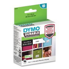 DYMO LabelWriter Labels, DYM1976411, Permanent Adhesive, 1"W x 2 1/8"L, Thermal Transfer, White, Roll Of 160