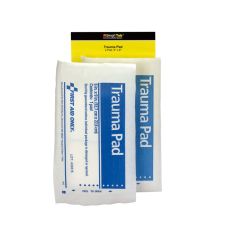 First Aid Only SmartCompliance Trauma Pad Refills, 5" x 9", White, Pack Of 2