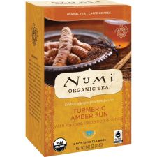Numi Turmeric Organic Tea Herbal Tea, 1.5 Oz, Carton Of 12