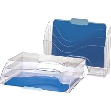 Officemate 22904 Desktop Paper File Organizer, 3-Tier, Clear - 3 Compartment(s) - 3 Tier(s) - 11.25"x13"x 3.63" Depth - Desktop - Clear - Plastic