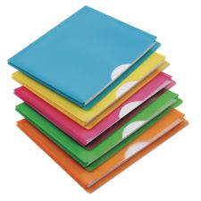 Pendaflex Glow Poly File Jacket, Straight Tab, Letter Size, Assorted Colors, 5/Pack