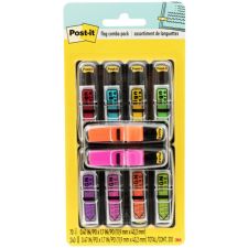 Post-it Signature and Highlight Flag Combo Pack, .5"x1.75", Assorted Colors, 1 Pack, 240 Flags/Pack, 70 Highlight Flags/Pack, Back to School Supplies