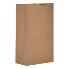 Ross & Wallace Paper Products Grocery Paper Bags, 3# Size, 30# Basis Weight, 4.74" x 2.91" x 8.66", Kraft, 500/Bundle