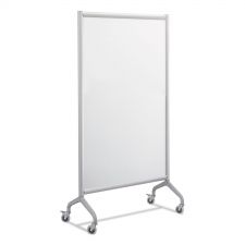 Safco Mayline Rumba Full Panel Whiteboard Collaboration Screen, 36 x 66, White/Gray