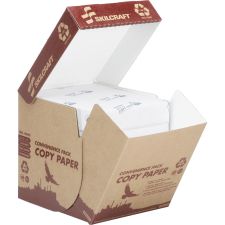SKILCRAFT Ream-Wrapped Copy Paper, White, Letter (8.5" x 11"), 2500 Sheets Per Case, 20 Lb, 92 Brightness, 100% Recycled