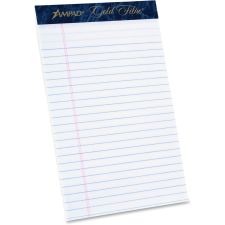 TOPS Ampad Gold Fibre Medium Rule Premium Junior Size Writing Pads - 50 Sheets - Watermark - Stapled/Glued - 20054
