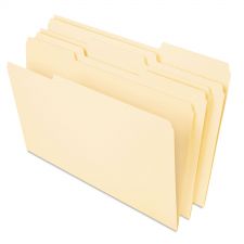 Universal Deluxe Heavyweight File Folders, 1/3-Cut Tabs: Assorted, Letter Size, 0.75" Expansion, Manila, 50/Pack