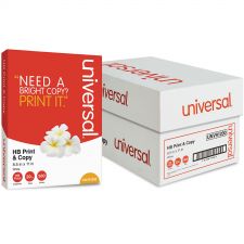 Universal High-Bright Multipurpose Paper, 20 lb Bond Weight, 8.5 x 11, White, 500 Sheets/Ream, 10 Reams/Carton