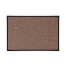 Universal Tech Cork Board, 35.43" x 23.62", Brown Surface, Black Plastic Frame