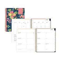 Blue Sky Day Designer Peyton Create-Your-Own Cover Weekly/Monthly Planner, Floral Artwork, 11 x 8.5, Navy, 12-Month (Jan to Dec): 2026