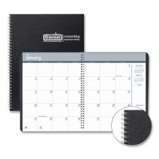House of Doolittle Monthly Hard Cover Planner, 11 x 8.5, Black Cover, 14-Month: Dec 2025 to Jan 2027