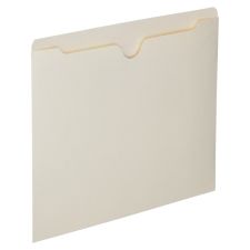 SKILCRAFT Manila Double-Ply Tab File Jackets, Letter Size Paper, 8 1/2" x 11", Box Of 100