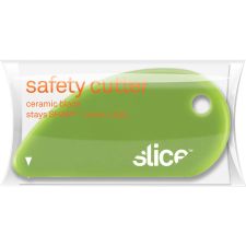 Slice Mini Safety Cutter With Ceramic Blade, 1-1/4" x 2-7/16", Green