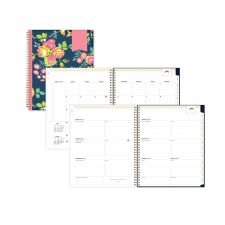 Blue Sky Day Designer Peyton Create-Your-Own Cover Weekly/Monthly Planner, Floral, 11 x 8.5, Navy, 12-Month (July to June): 2025-2026