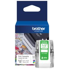 Brother Genuine CZ-1002 continuous length " (0.5") 12 mm wide x 16.4 ft. (5 m) long label roll featuring ZINK Zero Ink technology
