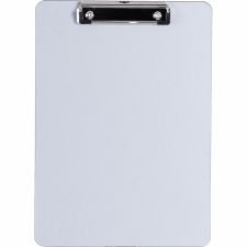 Business Source Aluminum Clipboard - 8 1/2" x 11" Sheet Size - Aluminum - Silver - 1 Each