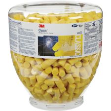 E-A-R Classic Earplugs - Medium Size - Yellow - Polyurethane Foam - 2 Pair - 500 / Bottle