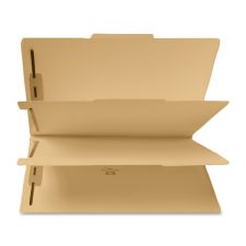 Sparco 6-Part File Folders With Fasteners, Legal Size, Manila, Box Of 25