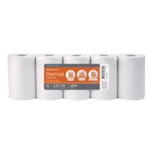 Thermal Paper Rolls, 2-1/4" x 50', White, Pack Of 10