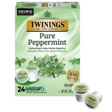 Twinings Pure Peppermint Tea, Keurig K-Cup Pods, 24/Box
