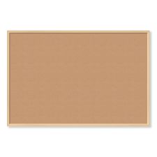 U Brands Cork Bulletin Board, 72" x 48" (Actual Size: 70" x 47"), Tan Surface, Birch Finished Wood Frame