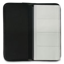 Universal Business Card Holder, Holds 160 3.5 x 2 Cards, 4.75 x 10.13, Vinyl, Black
